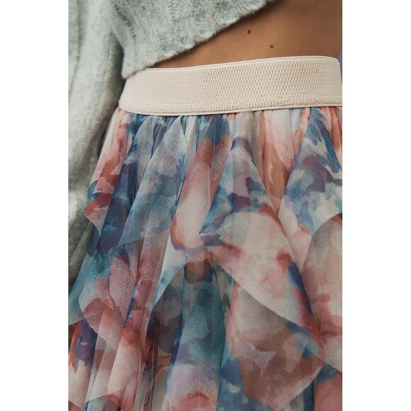 NWT Size XXS - The Chéri Ruffled Tulle Midi Skirt by Anthropologie (NWT US$ 158) - Picture 3 of 13